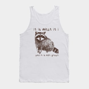 It Is What It Is And It Is Not Great Racoon Tank Top